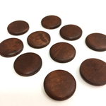 Wood カボション 20mm ダークブラウン 10個