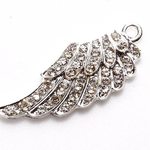 10粒★スワロフスキーパーツ★天使の羽★シルバー