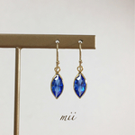 ≪14kgf≫vintageswarovski サファイア フックピアス