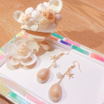 71 シェルとパールのピアス