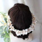 キラキラパールと紫陽花のヘアアクセサリー