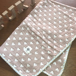 ふわふわ6重ガーゼブランケット 大サイズ    ハート
