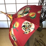 パゴダ日傘　de　着物　銘仙「愛」