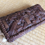 送料無料★純国産★大人気★乱れ編み★山ぶどう長財布