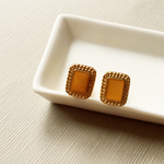 French lovely orange {クリップ式イヤリング}