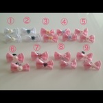 白・ピンク色ミニりぼん（この中から2セット）☆ベビーゴム☆ヘアアクセサリー