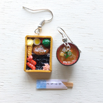 ハンバーグとエビフライの海苔弁ピアス