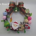 2014♪25ｃｍクリスマスリース☆フェルト♪サンタさんと♪