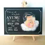 似顔絵バースデーボード**横向き