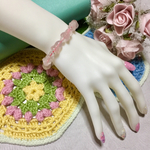 AAA級 ★ 薔薇のつぼみ型 の ローズクォーツ ★ ブレスレット