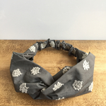c&s アナベル刺繍 (カーキ)  ヘアバンド