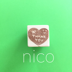 nico＊消しゴムはんこ＊ハートのTHANK YOU