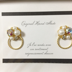 ビジュー＊リングピアス【オーロラ】