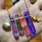 海。氷柱クリスタルのネックレス