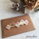 押し花バレッタ❁white×clear❁