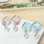 涼しげタイルとheartピアス(イヤリング)