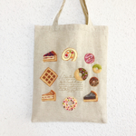  プチスイーツの羊毛刺繍トート（コットンリネン）☆