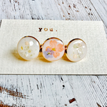 【再販】オレンジとブルーの バレッタ