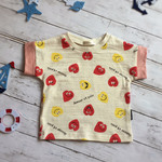 ハートが楽しい♪肩落ちカットソー☆Tシャツ＊90 