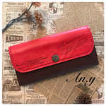 【m様オーダー品】レザー長財布 Red×Brown