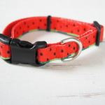【夏柄sale】23.5~35cm小型犬★すいか★首輪