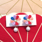つまみ細工のイヤリング☆浴衣にも♪