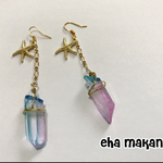 クリスタル氷柱×ヒトデピアス