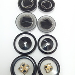 20&23ｍｍ◇8個入◇　ブラック　親子ペア春夏ボタン＃２