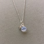＊涼しげ＊ブルートカルセドニーと雪の結晶のネックレス