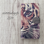 名入れ❤animal手帳型スマホケース(虎)   iPhoneシリーズ