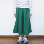 受注製作　リネンフレアパンツ　グリーン
