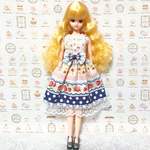 苺のワンピース♡blue♡ジェニーサイズ