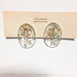 パールとかすみ草イヤリング