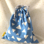 お着替え袋  ☆さんかく  ミルキーブルー☆
