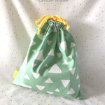 お着替え袋  ☆さんかく  ミルキーグリーン☆