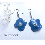 押し花紫陽花ピアス
