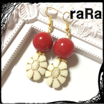真っ赤な大ぶりビンテージピアス☆イヤリング
