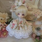 *～グリーン＊パール～* ミニスウィーツドール*オビツ11*ドレスset
