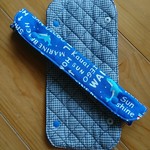 水筒肩ひもカバー＊リバーシブル【マリン×チェック】