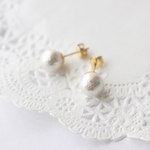 simple cotton pearl series  /ピアス(イヤリング・ノンホールピアス可）