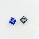 ハワイアンガラスタイル ホヌとハイビスカスピアス／イヤリング