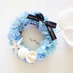 NATURAL “blue blue”　優しいブルーのあじさいミニリース