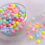 4mm　パステルプラビーズ　アソートB　40g　約800個　P278