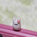 【ご予約品】お花うさぎのイヤホンジャック(ピンク)