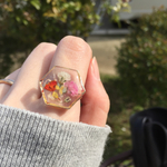 【再販】かすみ草のレジンリング
