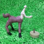 ケンタウロス ブラウン/黒 普通肌（ホワイティ寄り)素体 オビツ11サイズ 