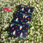 nachan様オーダー分 インコちゃん ネイビー　iPhone6ケース 