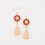 14kgf Pink Vintage Daisyピアス