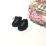 ＊送料無料＊【再販】mini☆miniシリーズ ミニチュアサイドリボンシューズ⑬（ブラック）