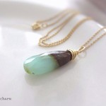 {14Kgf} *mint chocolate* 希少クリソプレーズ ペンダント  